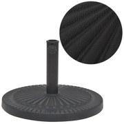 vidaXL Parasolvoet rond 14 kg hars zwart