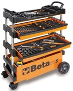 Beta Tools Inklapbare gereedschapswagen C27S-O oranje staal