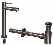 INK 2B Fonteinkraanset - staande Fonteinkraan - hoog - designSifon - Metal black 9902444