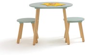 Tafel en 2 krukjes voor kinderen, Jimi