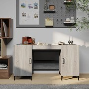 vidaXL Bureau 140x50x75 cm bewerkt hout grijs sonoma eikenkleurig