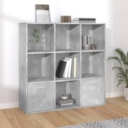 vidaXL Boekenkast 98x30x98 cm spaanplaat betongrijs