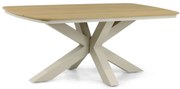 Dining Tuintafel rechthoekig 180 x 100 cm Aluminium/Polywood (teakfinish) Taupe Camila