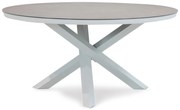 Dining Tuintafel rond 150 cm Aluminium Wit Livorno