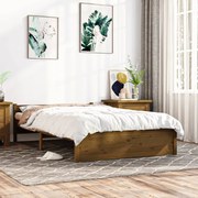 vidaXL Bedframe massief hout honingbruin 120x190 cm 4FT Small Double