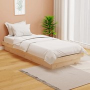 vidaXL Bedframe massief hout 75x190 cm 2FT6 Small Single