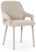 By-Boo Fika Scandinavische Eetkamerstoel Met Armleuning Taupe