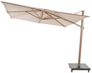 4-Seasons zweefparasol Siesta 300 x 300 cm - Woodlook/Sand