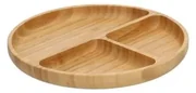 Bord met verdeelvakken, bamboe,Ø 20 cm