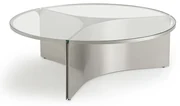 Salontafel in glas en metaal, groot model, Gira
