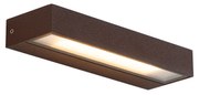 Moderne wandlamp roestbruin 22cm incl. LED IP65 - Hannah