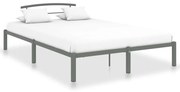 vidaXL Bedframe metaal grijs 140x200 cm