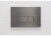 Qeramiq Push metalen drukplaat gunmetal met vierkante knoppen voor o.a. UP320 inbouwreservoir