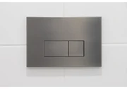 Qeramiq Push metalen drukplaat gunmetal met vierkante knoppen voor o.a. UP320 inbouwreservoir