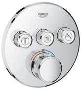 GROHE Grohtherm SmartControl inbouwkraan thermostatisch met omstel voor 3 functies rond chroom 29121000