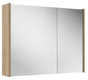 Saniclass Prime Spiegelkast - 80x63x16cm - inclusief zijpanelen - eiken SW1212816/SW812072