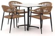 Manifesto Belpasso/Canzo 80cm dining tuinset 5-delig stapelbaar inklapbaar