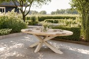 Dining Tuintafel ovaal 240 x 120 cm Taupe Santika Diogo