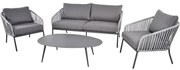 Lesli Living  Loungeset - Cattivo - Grijs - Wicker - Lesli Living