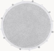 Wasbaar rond katoenen kindervloerkleed Bubbly, handgemaakt