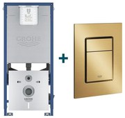 GROHE Rapid SLX inbouwreservoir met 3-in-1 set frame inclusief GROHE Skate cosmopolitan bedieningsplaat Geborsteld Cool Sunrise sw242307/sw336183