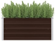 vidaXL Plantenbak verhoogd 100x40x45 cm gegalvaniseerd staal bruin