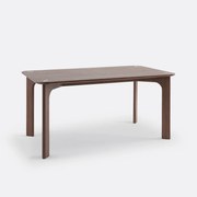 Rechthoekige eettafel, walnootfineer, 6 couverts, SROFI