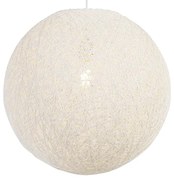 Eettafel / Eetkamer Landelijke hanglamp wit 45 cm - Corda Design, Landelijk / Rustiek, Modern E27 bol / globe / rond rond Binnenverlichting Lamp