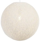 Eettafel / Eetkamer Landelijke hanglamp wit bol 45cm - Corda Design, Landelijk / Rustiek, Modern E27 rond Binnenverlichting Lamp