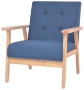 vidaXL Fauteuil stof blauw