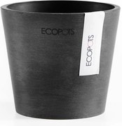 Ecopots Amsterdam 10,5 - Dark Grey - Diameter 10,5 x H9,2 cm - Ronde donkergrijze bloempot