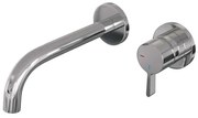 Brauer Chrome Edition Wastafelmengkraan inbouw - gebogen uitloop links - hendel middel dik - model E 1 - chroom 5-CE-004-B1-65