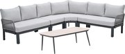 Garden Impressions Milan loungeset 5-delig - donker grijs