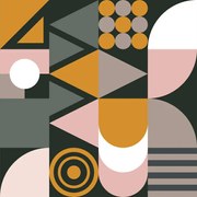 Ilustratie Bauhaus seamless pattern with geometric shapes, tomozina