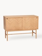 Eikenhouten dressoir Herringbone met visgraatpatroon