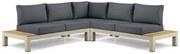 Loungeset 5 personen Aluminium/Teak Taupe Lifestyle Garden Furniture Vittoria