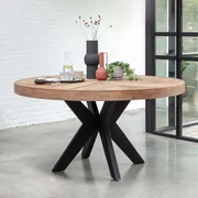 DTP Home Masterpiece Einstein Ronde Eettafel Teak Hout 130 Cm - 130 X 130cm.