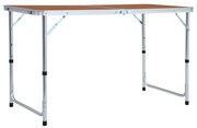 vidaXL Campingtafel inklapbaar 120x60 cm aluminium