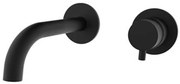 Plieger Napoli inbouw wandkraan 1 hendel met uitloop 18.3cm incl. inbouwdeel zwart 500428PLI0 mat black