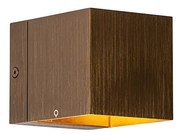 Smart wandlamp met dimmer donkerbrons 8 cm incl. Wifi G9 - Transfer Modern G9 vierkant Binnenverlichting Lamp