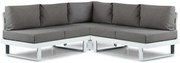 Hoek loungeset 5 personen Aluminium Wit Lifestyle Garden Furniture Lorenzo