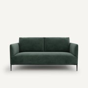 Compacte zitbank in fluweel, Oscar, ontwerp E. Gallina