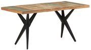 vidaXL Eettafel 160x80x76 cm massief gerecycled hout