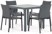Tuinset 4 personen 90 cm Aluminium/textileen Grijs Lifestyle Garden Furniture Rome/Porto