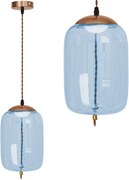 LED Plafondlamp Hangend Glas Blauw APP443-CP