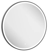 Crosswater Infinity Spiegel - met verlichting - rond - 70cm - geborsteld slate (gunmetal) IF_MIRROR70T