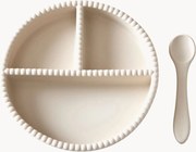 Kinderserviesset Little Bubble van silicone, 2-delig