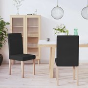 vidaXL Eetkamerstoelen 2 st stof zwart