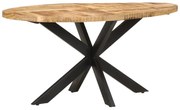 vidaXL Eettafel 160x90x75 cm ruw mangohout