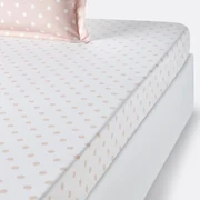 Hoeslaken in zuiver katoen met stippenprint, Clarisse